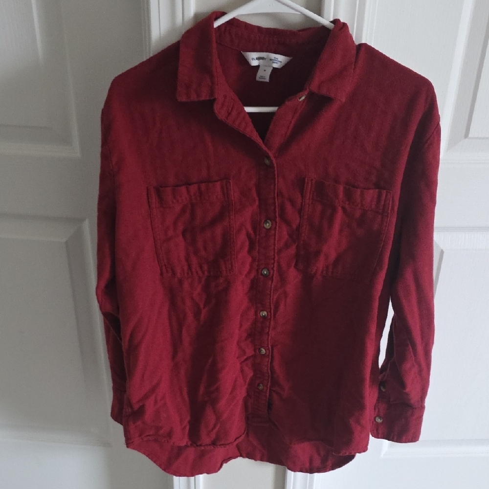 Old Navy Burgundy Button-Up Shirt